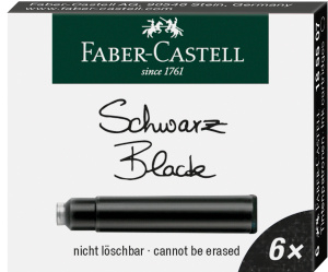Faber-Castell Tintenpatronen  Standard, 6x Schwarz