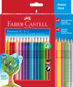 Faber-Castell Colour Grip Buntstifte  Kartonetui, 24-teilig