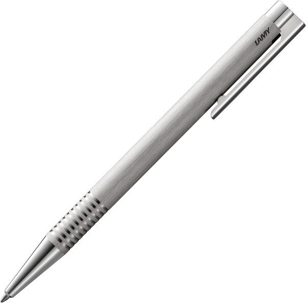 LAMY logo Kugelschreiber 206 – Kuli aus rostfreiem Edelstahl in der Farbe Stahl